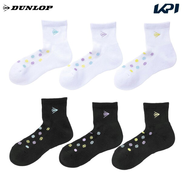 «3 пары в комплекте» DUNLOP женские тонкие носки (модные), 3 пары TPO‑6644W 2026SS