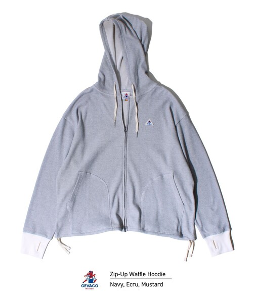 [GEVACO] Zip‑up waffle fleece — джемпер с мелкой вафельной структурой