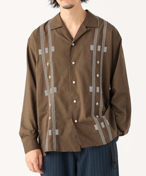 刺繍 (вышитая) Open Collar Shirt — рубашка с вышивкой и открытым воротом