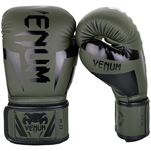 (б/у) VENUM Boxing Glove Elite — карабин/чёрный (14oz)