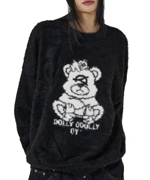 MULTI DOLLY HAIRY KNIT — меланжевый многослойный вязаный свитер OY/ORWAY