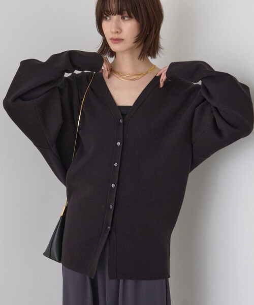 Изогнутый оверсайз кардиган-knit cardigan