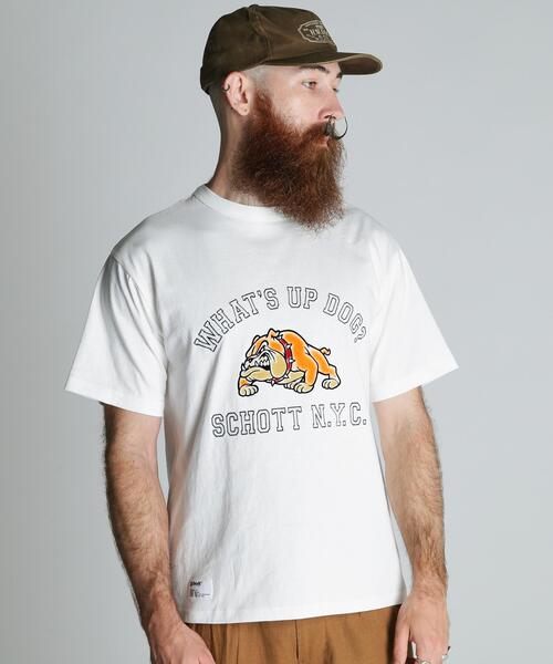 Schott WHAT'S UP DOG T‑SHIRT — футболка Schott «What's Up Dog»