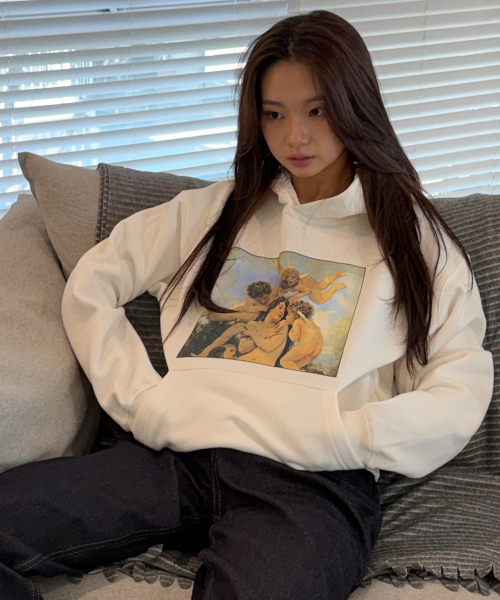CEC GALLERY ANGEL GRAPHIC HOODIE (WHITE) — белая худи с принтом ANGEL