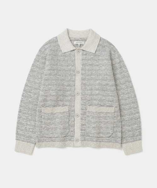 Tweed knit cardigan grey — твидовый вязаный кардиган, серый