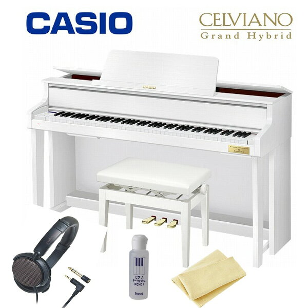 [Набор для ухода с наушниками] CASIO GP-310 WE цифровое пианино Casio Serviano белого цвета, 88 клавиш CELVIANO Grand Hybrid [включена 3-летняя гарантия на устройство]