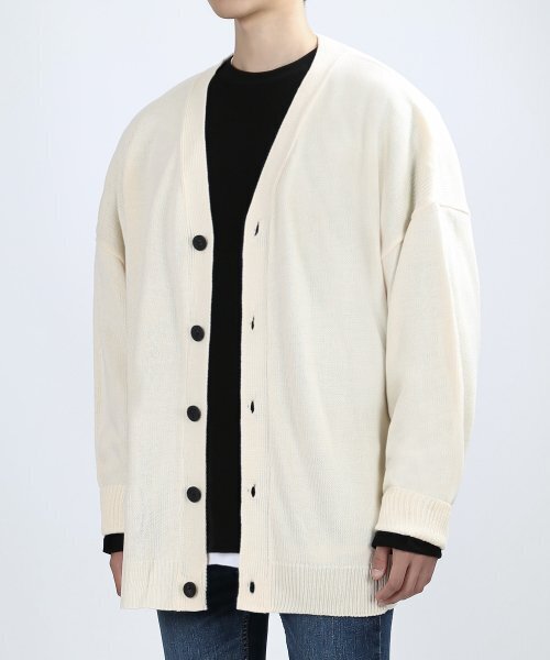 Overing Smart Cardigan (Cream) — умный кардиган, кремовый