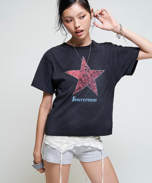 Sourcream унисекс лайновый стёрн‑старт график T‑shirt