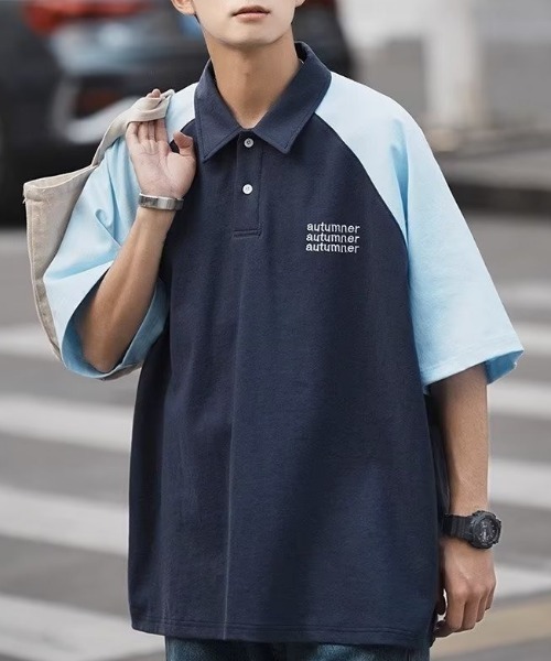 Bicolor Raglan Polo Shirt — двухцветное реглан‑поло