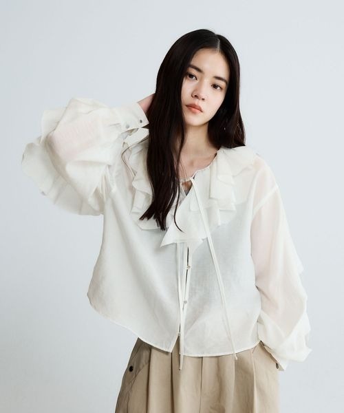 Pointed Frill blouse/663862