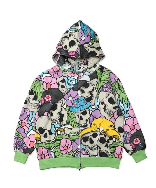 CHRIS PYRATE SKULL All ZIP HOODIE — худи на молнии с черепом