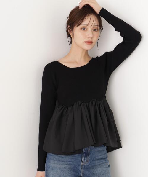 〈A〉 T‑свитер Peplum Pegram Hem Knit / 1216270918