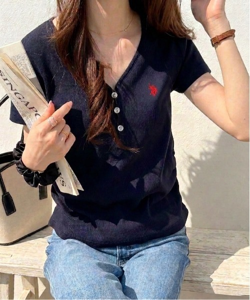 GeeRA x U.S. POLO ASSN. тонкий V‑вырез, охлаждающий на ощупь, ремешок‑карточка