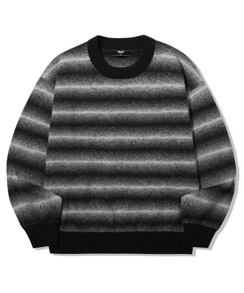 Woshable Gradient Strap Crewneck Knit — черный