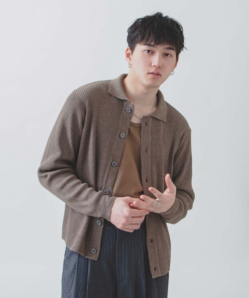 White Line Rib Knit Shirt Cardigan / укороченный трикотажный топ