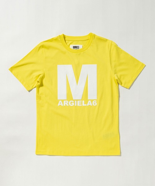 MM6 Maison Margiela Kids & Junior — футболка с полустиркой и брендовым логотипом