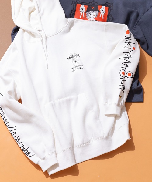 [What it isNt] ART BY MARK GONZALES — sakiyama коллаб BIG стильный свитшот с плюшевой подкладкой, полноразмерная куртка / пуловер, унисекс