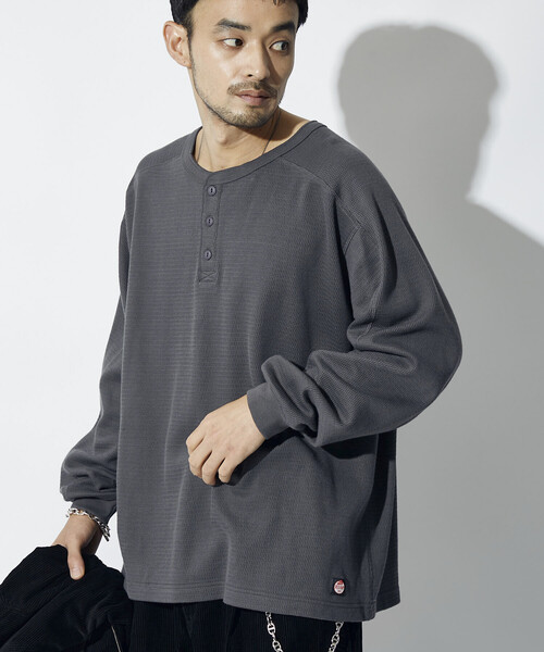 RED KAP фирменная мужская длинная свободная футболка Summer HENLEY neck — Red Kap