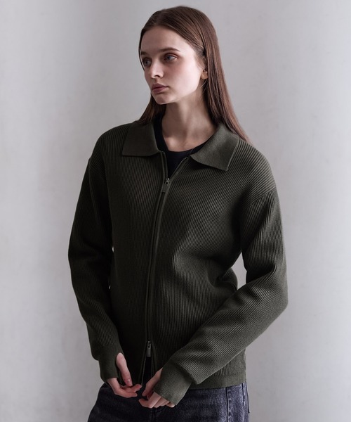 CLEL Minimal Collar Drivers Knit Shirt — минималистичная рубашка‑футболка с воротником‑драйвером