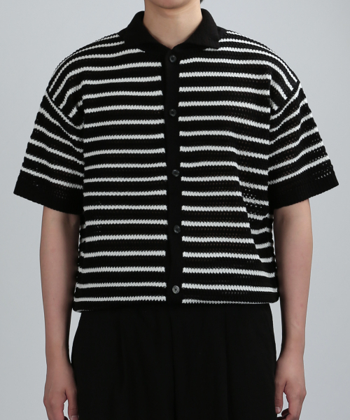 STR Summer Cardigan (Black/White) — лёгкий летний кардиган чёрно‑белый