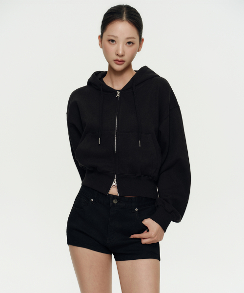 WIMINS BOLLU‑CROP FUR PARKA [чёрный] — женская короткая меховая парка