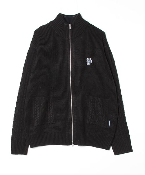 cable pocket zip knit — вязаный свитер с карманом на молнии для кабеля