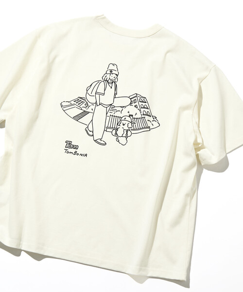 tombonia Backprint クルーネック Pocket T‑shirt / скейтборд‑футболка с карманом