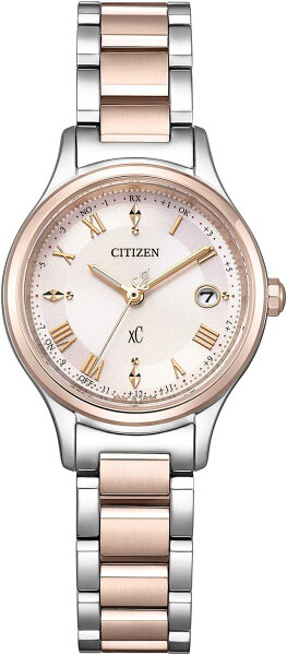 CITIZEN xC (кросс-ши) — Eco-Drive радио-приемник часы Titania HAPPY FLIGHT ES9496-64W, hikari collection
