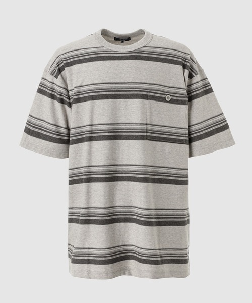 COTTON RANDOM BORDER T-SHIRTS — хлопковая полосатая футболка