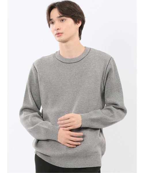 m.f. Editrial — мужской пуловер, классический loose fit, однотонный, нейлон