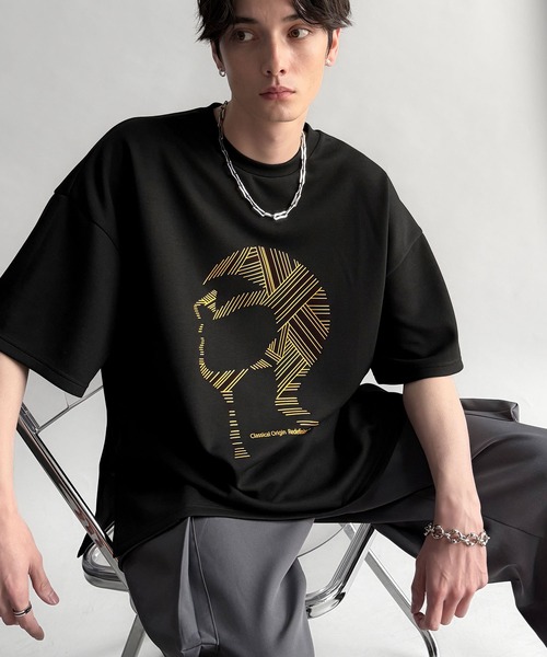 Classical Origin — футболка Face Graphic Oversized Double-Knit, оверсайз, двойной трикотаж