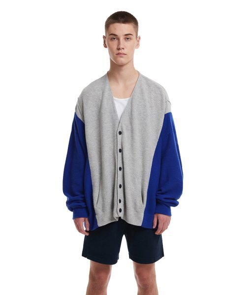 Colorblocked Cardigan_Grey