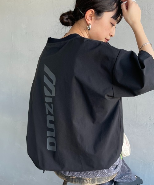 [MIZUNO] особое внимание 4WAY Stretch бэкпринт T‑shirt [прибавка]
