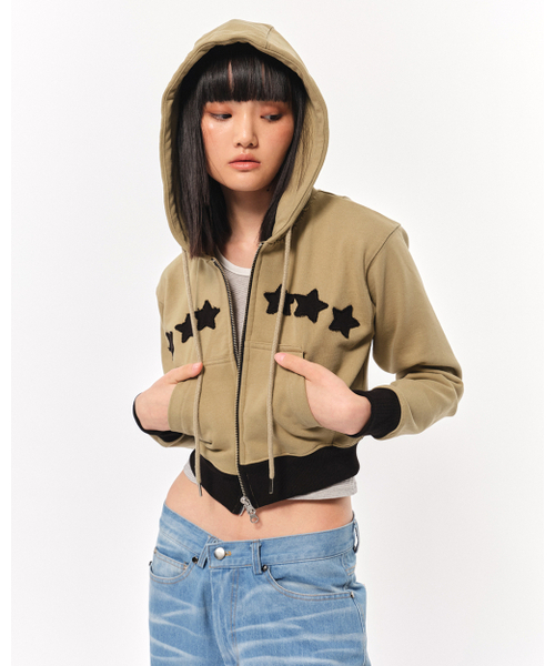 Womens essence insulated down hooded jacket zip-up fur