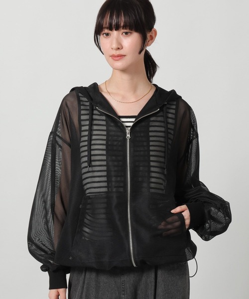 Mesh ZIP Parker / 664837 — куртка‑парка на молнии с сеткой