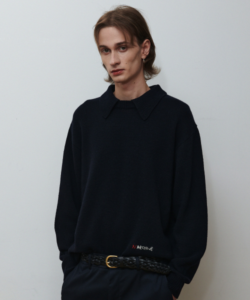[COLLECTION LINE] Modular Colour Wave Utility Knit Navy — коллекционная линейка