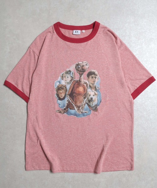 E.T. принт Ringaround T-shirt/рубашка унисекс с коротким рукавом, мужская, редизайн