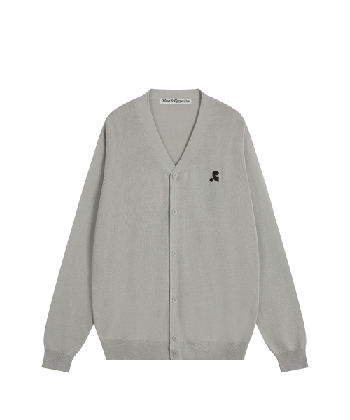 Loose fit knit cardigan — лёгкий кардиган светло-серый