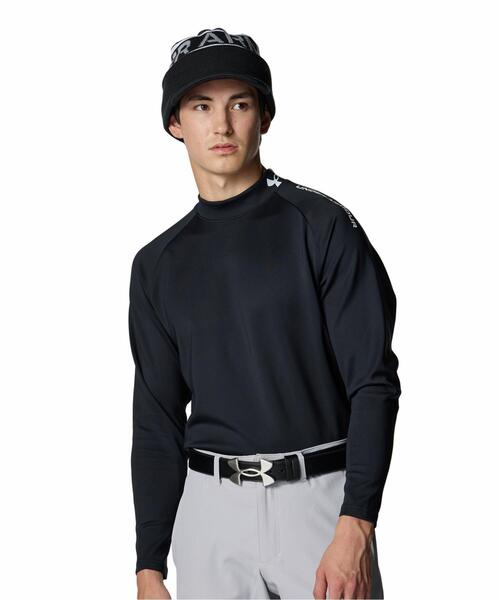 UA Drive Armor-knit Long Sleeve Mock-neck футболка (золото/чёрный) для мужчин