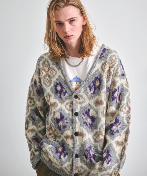 Revo Mohair Touch Oriental Pattern Jacket — жакет с восточным узором, жаккард, флис‑серия
