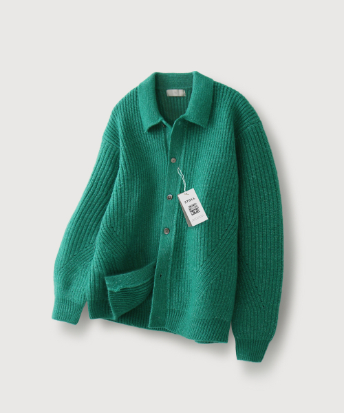Heavy Hatch Cardigan Jacket — кардиган‑куртка Heavy Hatch, эмеральд