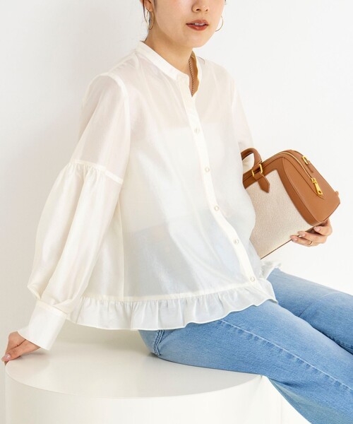 Woshable shear шарф‑свитер front blouse