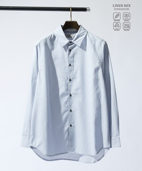 [EAGER] длинная рубашка с длинным рукавом Linen blend