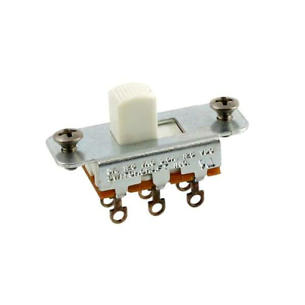ALLPARTS (オールパーツ) EP-0260-B25 Switchcraft белый выключатель-переключатель On-On Slide Switch