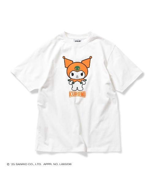 Sanrio × HOMEGAME — укороченная футболка с принтом Kuromi, HG2501105, белая