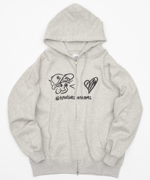 ❤<❤> zip hoodie / Kaoyori камуфляжный фудди