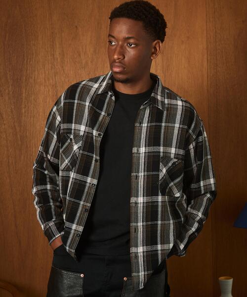 Schott клетчатая хлопковая фланелевая рубашка длинный рукав / PLAID COTTON FLANNEL LS SHIRT