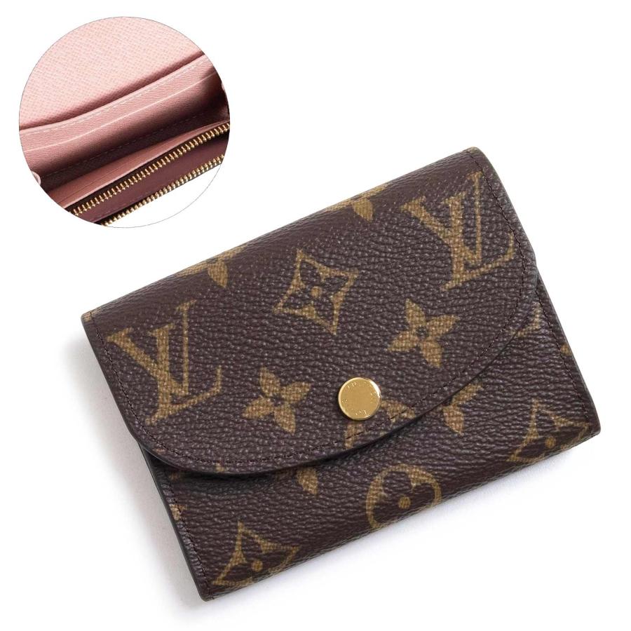 (Слегка новый, не использовался) Кошелек-портмоне LOUIS VUITTON M62361 Portemonnaie Rosalie Monogram Brown Rose Ballerine Pink с монограммой.