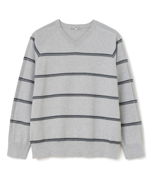 Hay V‑neck трайпник [мерендж грей] — V‑образный свитер HEY V NECK