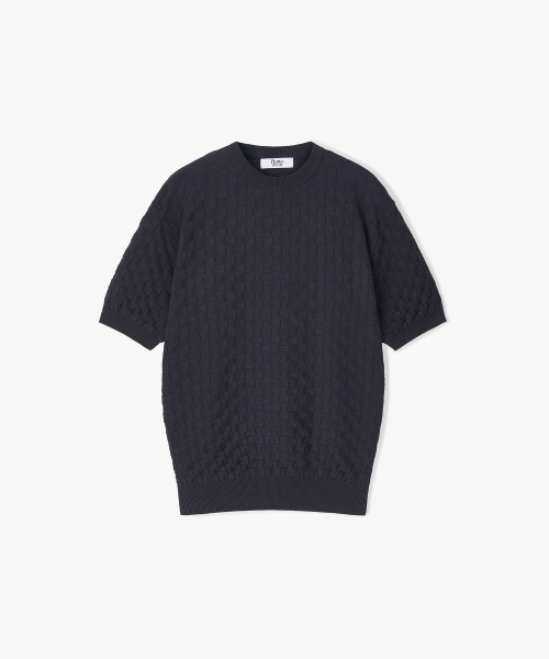 Squea Woven Cotton Knit — голубая рубашка‑футболка
